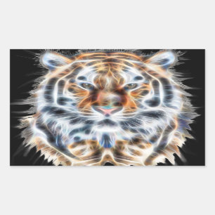 Min katt driver upp tigerenergi med fetstil rektangulärt klistermärke