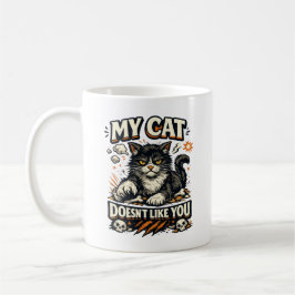 Min katt gillar dig inte Retro Kaffemugg