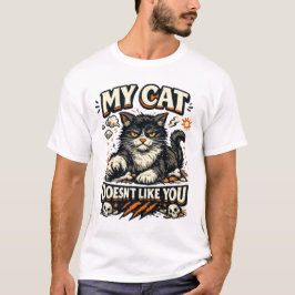 Min katt gillar dig inte Retro T Shirt