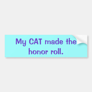 Min KATT gjorde hederrullen Bildekal