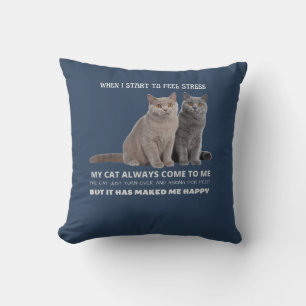 Min katt gör mig alltid lycklig T-Shirt Kudde