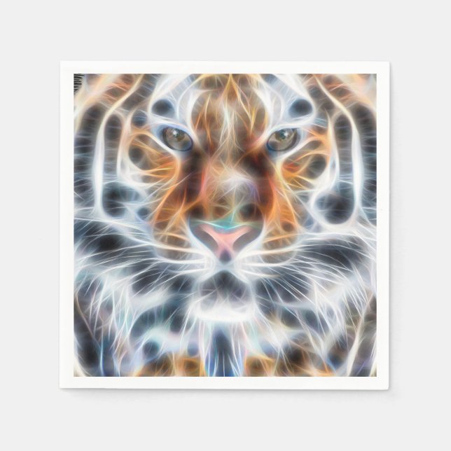 Min katt håller på att få upp tigern och observera pappersservett (Framsidan)