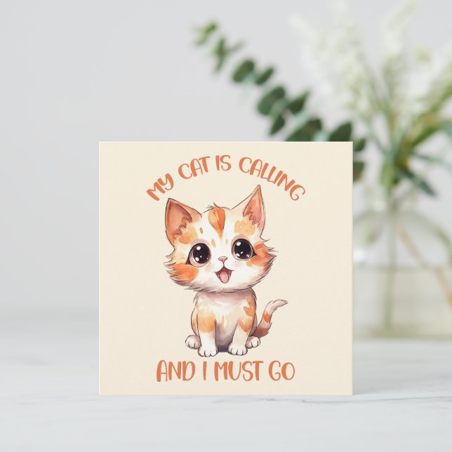 Min katt kallar på Cute Orange Cat (Stående Fram)