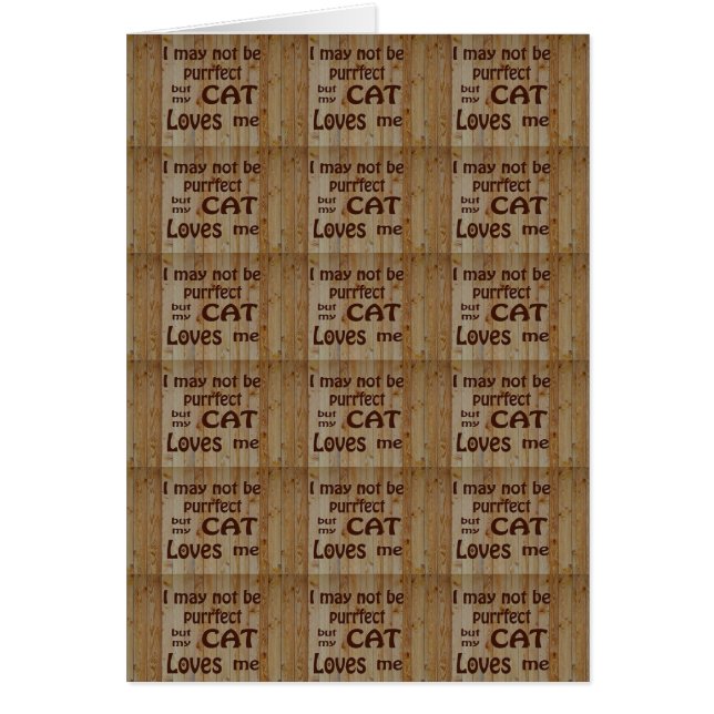 Min katt Kärlek mig Hälsningskort (Framsidan)