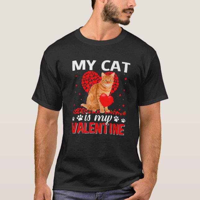 Min katt Kattunge är min Valentines day Kitten Lov T Shirt (Framsida)