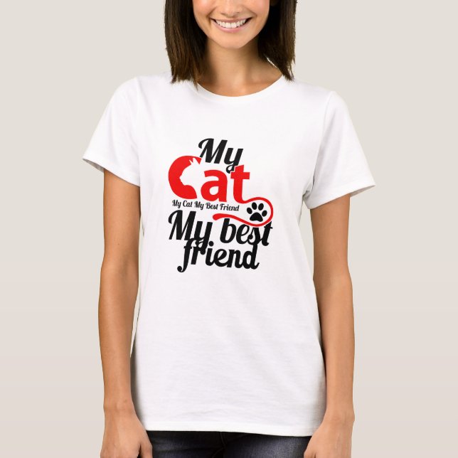 Min katt min bästa vän t shirt (Framsida)