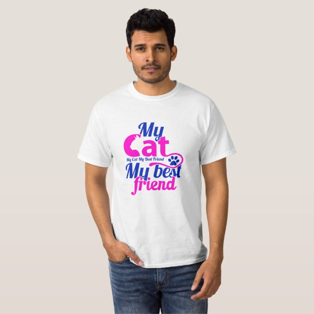 Min katt min bästa vän tee shirt (Hel framsida)