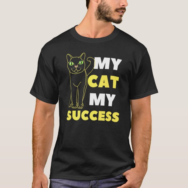 Min katt min framgång t shirt (Framsida)
