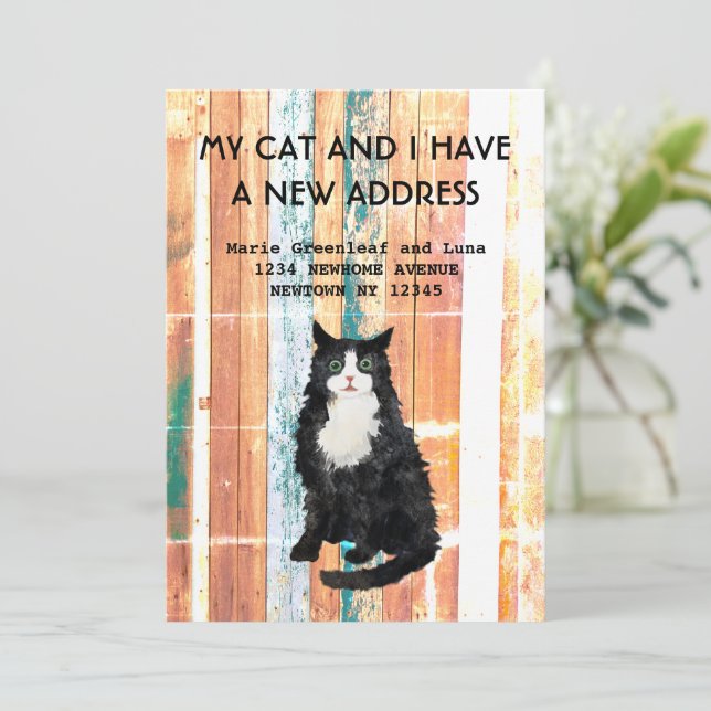 Min katt och jag har flyttat Meddelande (Stående Fram)