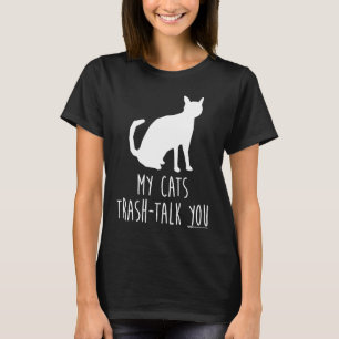 Min Katt Pratar Skräp Med Kattägare Meme Ord T Shirt