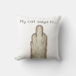 Min katt säger hej... kudde