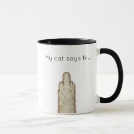 Min katt säger hej... mugg