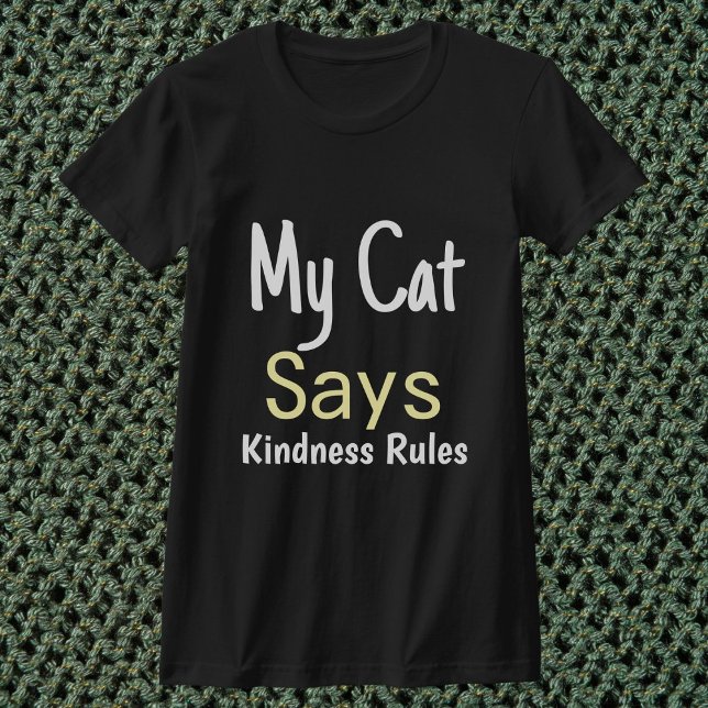 Min katt säger kindness Regler Funny Retro Persona T Shirt (Skapare uppladdad)