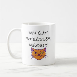 Min katt Stressar Meowt Funny Cat Grouchy Cat Kaffemugg