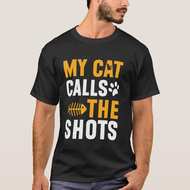 Min katt styr spel cat dad t shirt (Framsida)