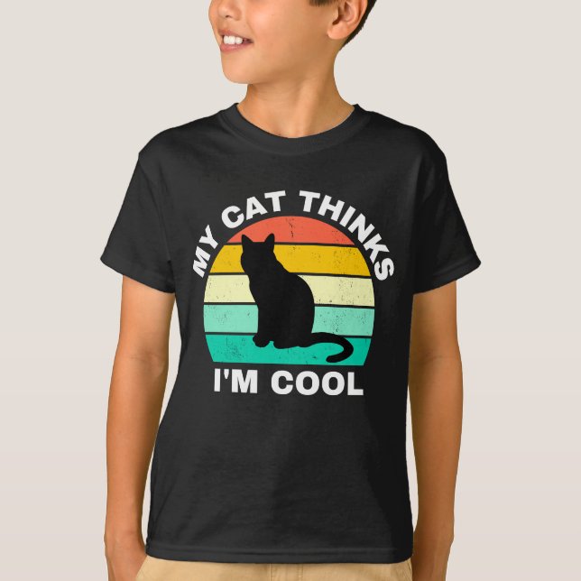 Min katt tror att jag är Coola T-Shirt (Framsida)