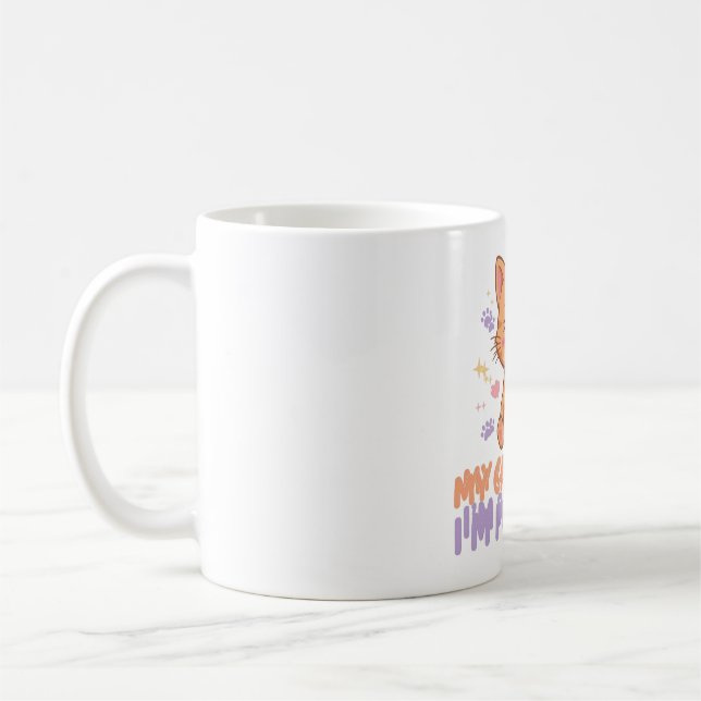 Min katt tycker att jag är perfekt kaffemugg (Vänster)