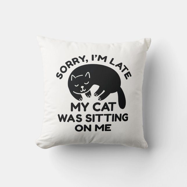 Min katt var Sitta på mig Kudde (Framsida)