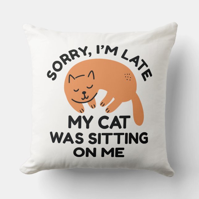 Min katt var Sitta på mig Kudde (Framsida)