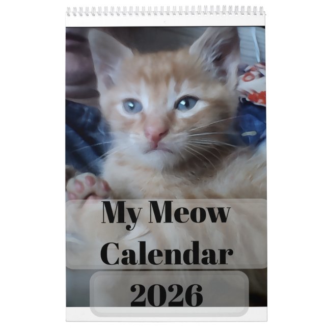 Min kattbildscitat Anpassa kul Kalender (Omslag)