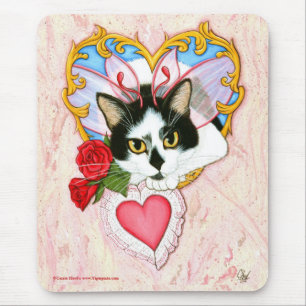 Min kattdjurvalentinkatt Mousepad Musmatta