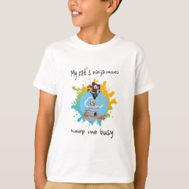 Min kattens ninja flyttar behållan mig upptagen at t shirt
