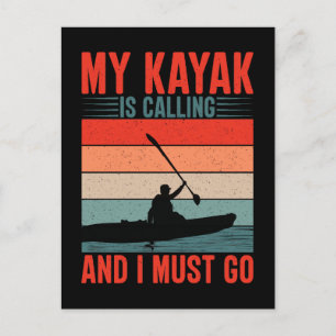 Min Kayak ringer och jag måste gå. Vykort