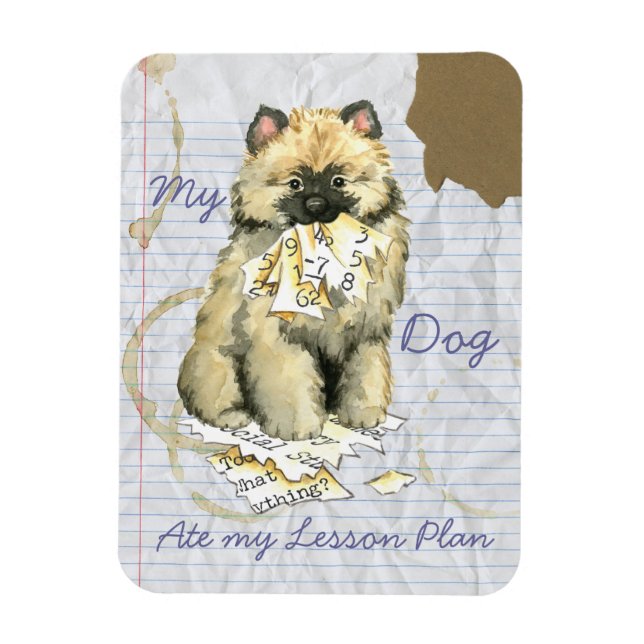 Min Keeshond Ate Min lärlingsplan Magnet (Vertikal)