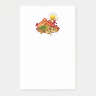 Min Ketchup Borta Squatchin för Bacon Breakfast Post-it Block