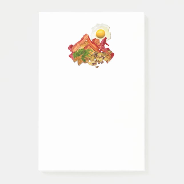 Min Ketchup Borta Squatchin för Bacon Breakfast Post-it Block (Framsida)