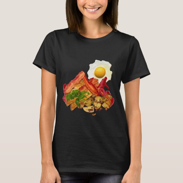 Min Ketchup Borta Squatchin för Bacon Breakfast T-shirt (Framsida)