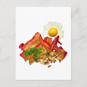 Min Ketchup Borta Squatchin för Bacon Breakfast Vykort