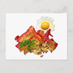 Min Ketchup Borta Squatchin för Bacon Breakfast Vykort