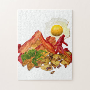 Min Ketchup Borta Squatchin för Bacon Decor Pussel