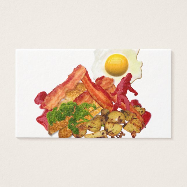 Min Ketchup Borta Squatchin for Bacon Visitkort (Framsidan)