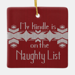 Min Kindle finns på den Stygga Listan – ful jultrö Julgransprydnad Keramik