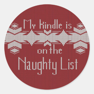 Min Kindle finns på den Stygga Listan Klistermärke
