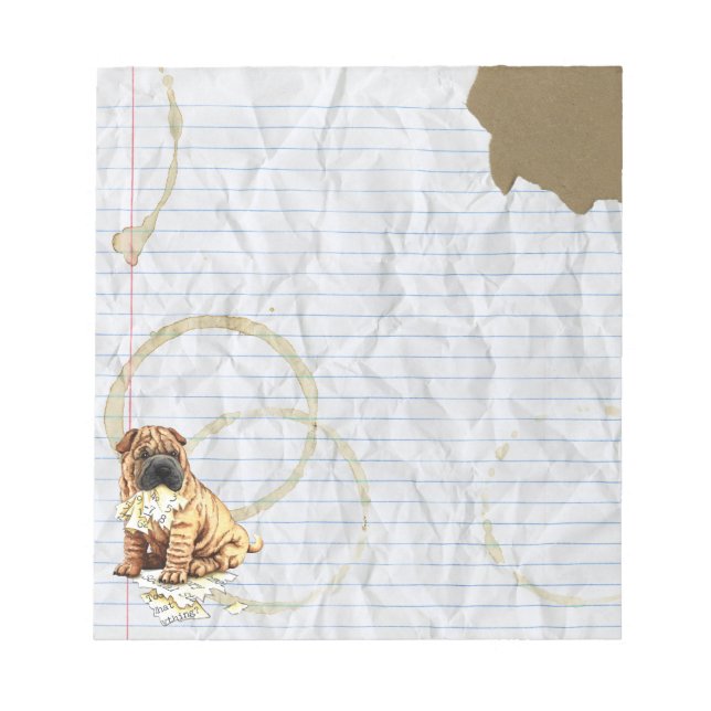 Min kinesiska Shar-Pei Ate Min Lesson-plan Anteckningsblock (Framsida)