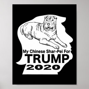 Min kinesiska Shar-pei för Trump-tee T-shirt Poster