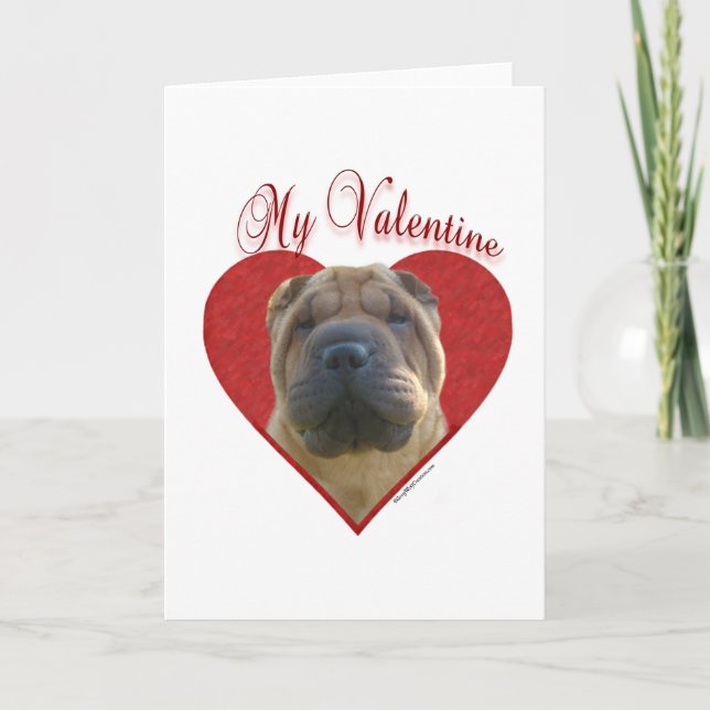 Min kinesiska shar-Pei Valentine Helgkort (Framsida)