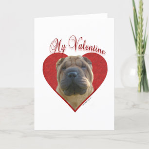 Min kinesiska shar-Pei Valentine Helgkort