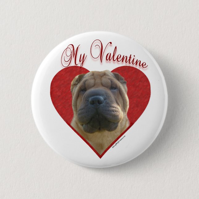 Min kinesiska shar-Pei Valentine Knapp (Framsida)