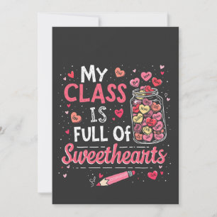 Min klass är full av kära lärarvalentin meddelande