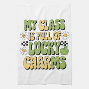 Min klass är full av Lucky Charms Patricks lärare Kökshandduk