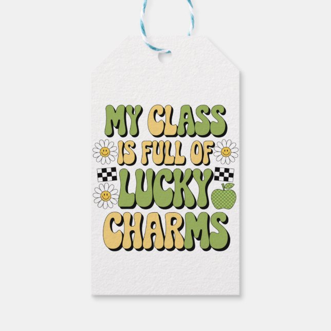 Min klass är full av Lucky Charms Patricks lärare Presentetikett (Baksidan)