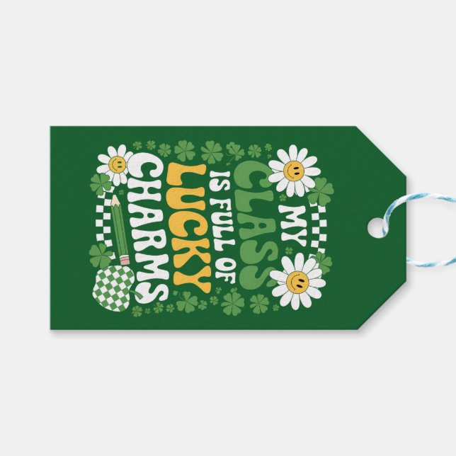 Min klass är full av Lucky Charms St. Patricks dag Presentetikett (Framsidan (Horisontell))