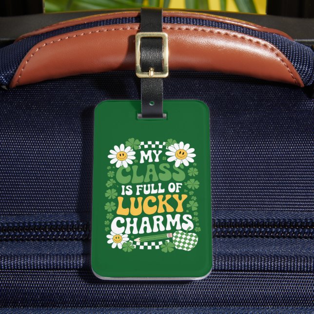 Min klass är full av Lucky Charms St Patrick's Day Bagagebricka (Framsida Insitu 2)