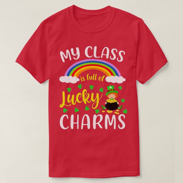 Min klass är fullt till Lucky Charms St T Shirt (Design framsida)