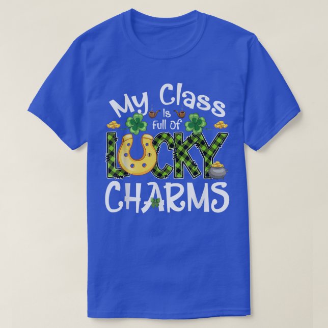 Min klass är Fullt till Lucky Charms Teacher St Pa T Shirt (Design framsida)