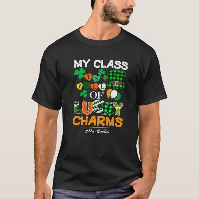 Min klass Fullt av Lucky Charms St patricks day fö T Shirt (Framsida)